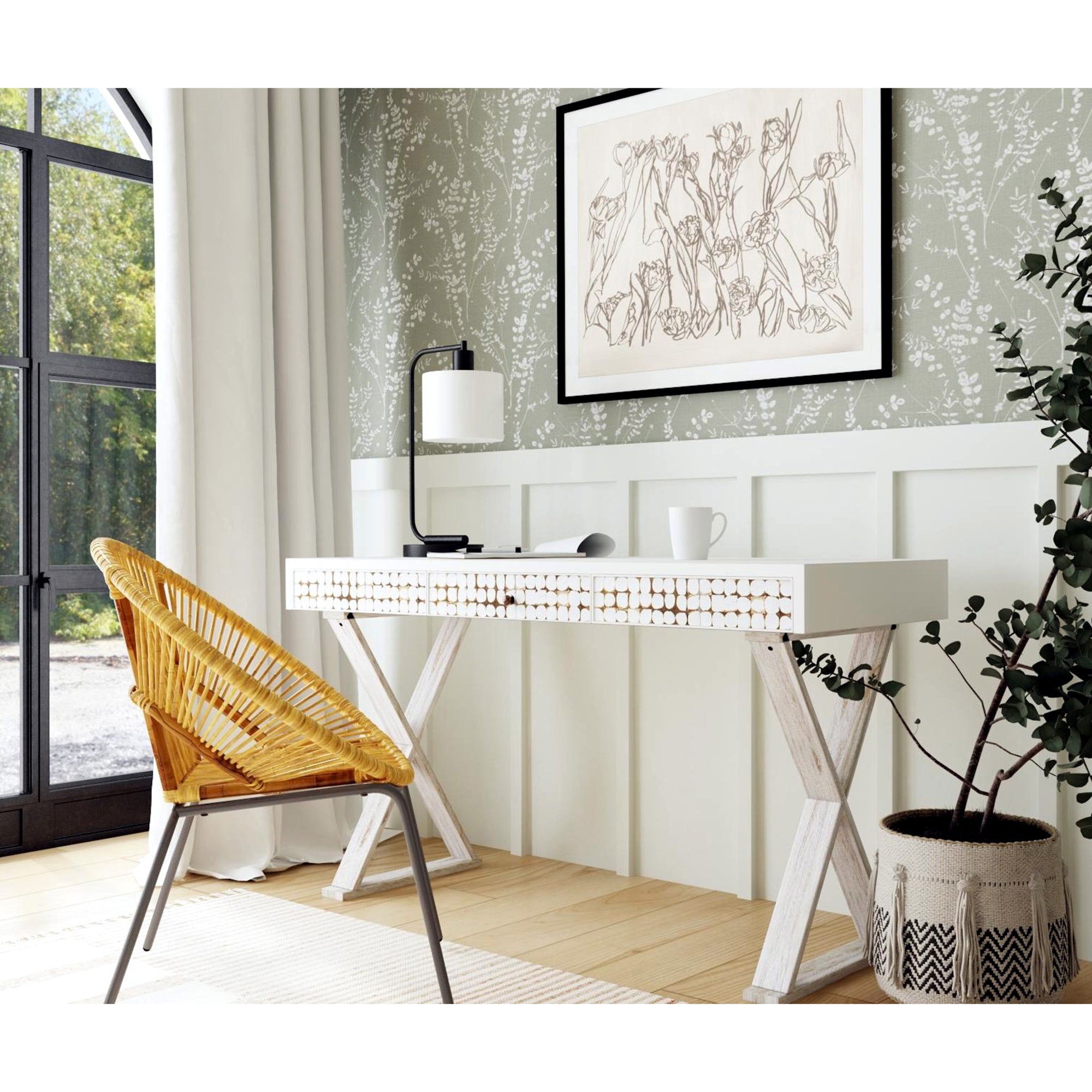 Desks Affordable home office desks, modern artisan style, real wood