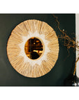 Indigo Road by Egypt Sherrod x East at Main Mendong Seagrass 30" Round Mirror