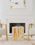 Harper Teak Block Accent Table