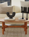 Acacia Oval Solid Wood Coffee Table