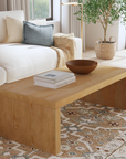 Jasper Waterfall Rectangular Coffee Table Solid Wood coffee table