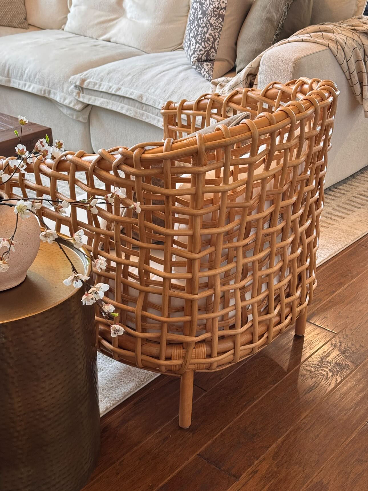Indigo Road by Egypt Sherrod x East at Main Yulia Openweave Rattan Barrel Occasional Chair