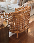 Indigo Road by Egypt Sherrod x East at Main Yulia Openweave Rattan Barrel Occasional Chair
