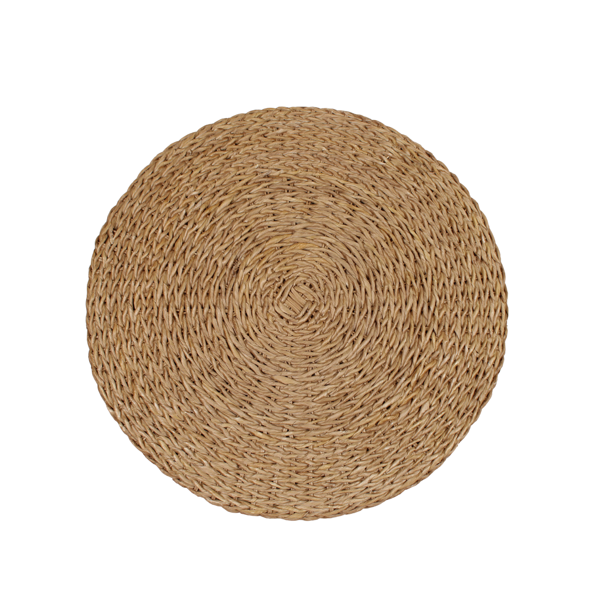 Liv Hand-Woven Natural Abaca Wood Round Coffee Table