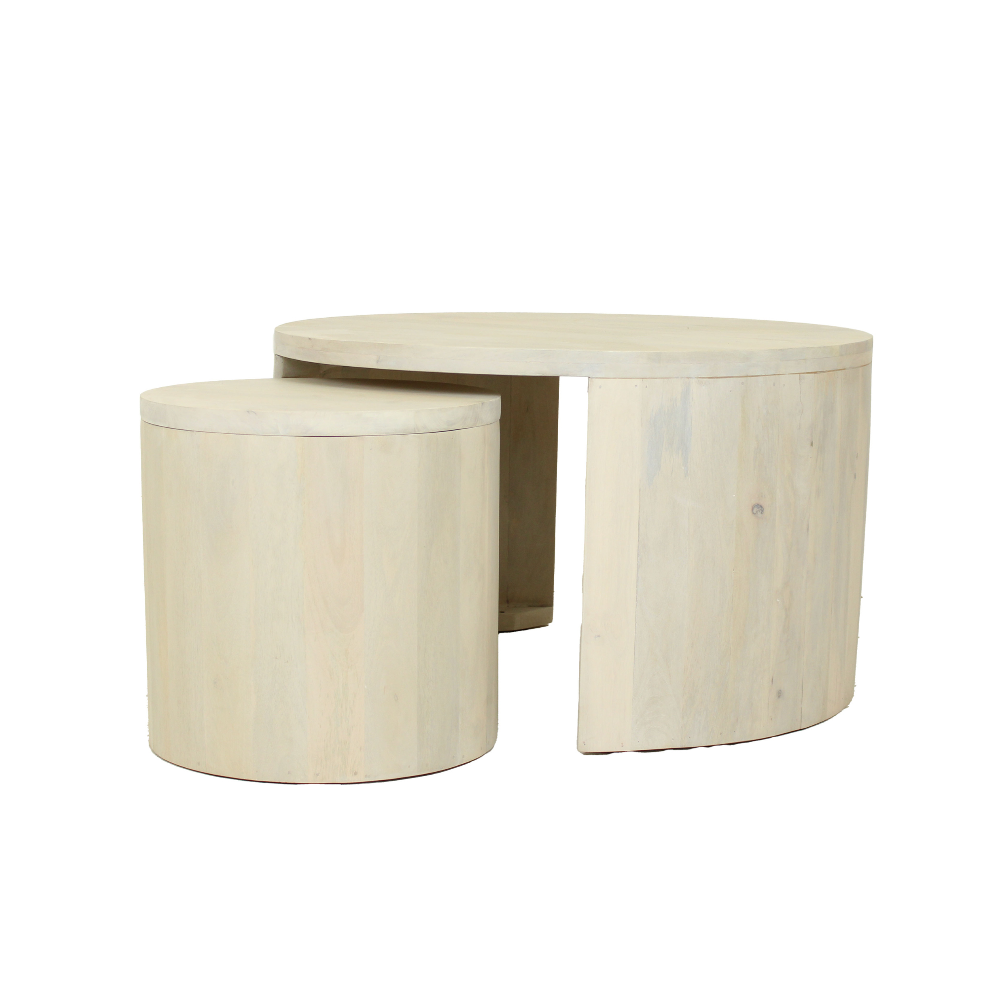 Indigo Road by Egypt Sherrod x East at Main Cyrus Round Storage Coffee Table and Nesting Stool