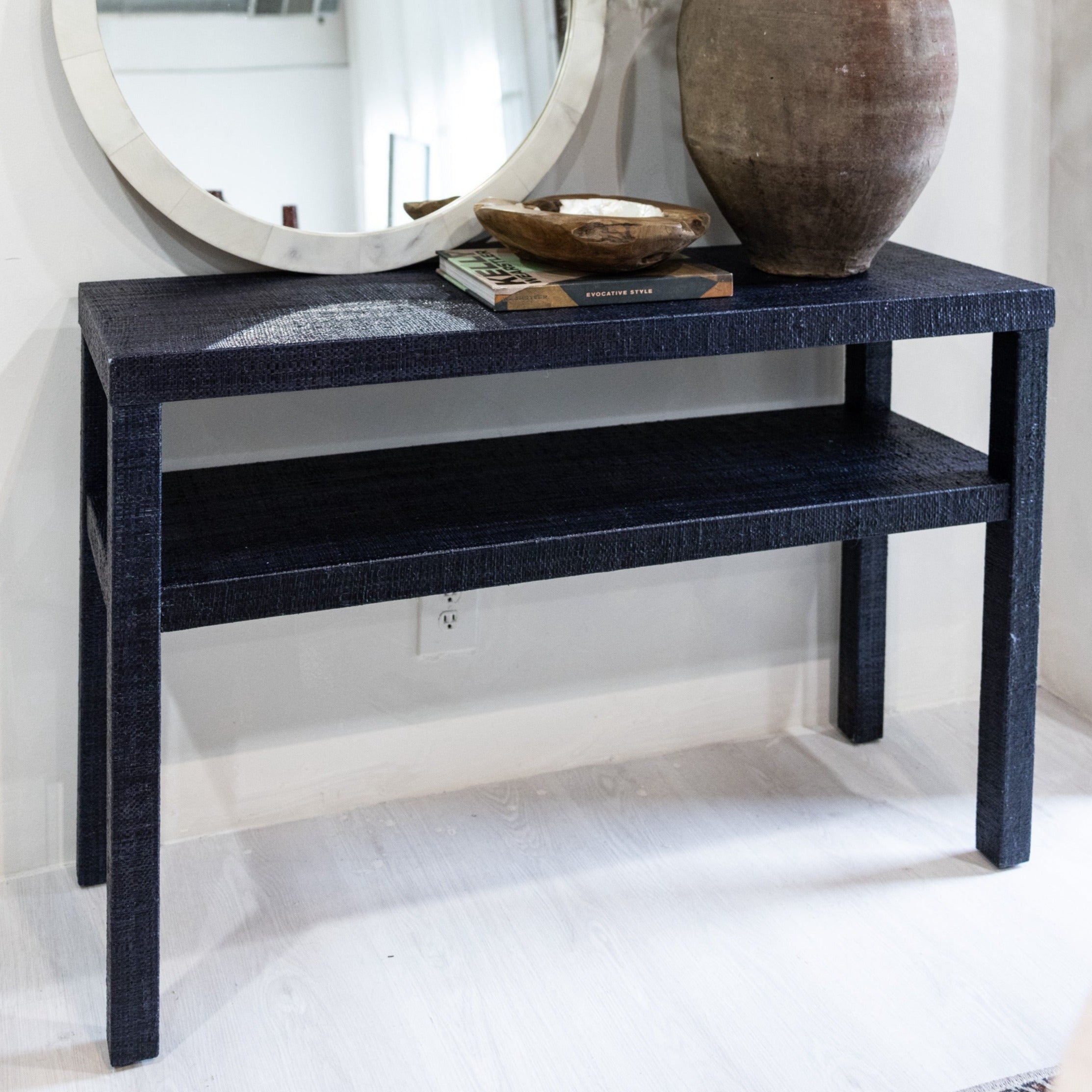 Raffia console deals