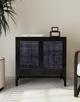 Indigo Road by Egypt Sherrod x East at Main Raffia Paneled 2 Door Storage Cabinet