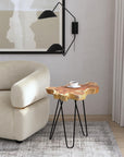 Skye Live Edge Teak Accent Table