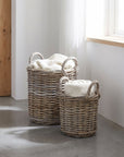 Moana Handwoven Rattan Storage Basket, Set of 2