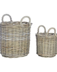 Moana Handwoven Rattan Storage Basket, Set of 2