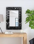 Block Rectangular 39" Recycled Wood Mirror