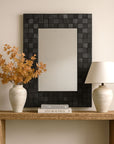 Block Rectangular 39" Recycled Wood Mirror