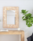 Pyramid Recycled Wood Rectangle Mirror