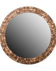 Mila Coconut Shell Round Mirror