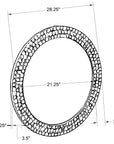 Mila Coconut Shell Round Mirror