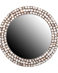 Mila Coconut Shell Round Mirror