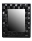 Block Rectangular 39" Recycled Wood Mirror