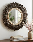 Hapsala Round Rattan Starburst 30" Mirror