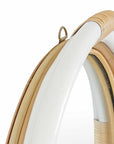 Marina Round Rattan 23" Mirror Solid Wood wall mirror