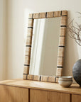 Leila Rectangular Seagrass Wall Mirror, 23"