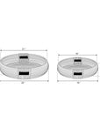 Indigo Road by Egypt Sherrod x East at Main Nami Whitewashed Rattan Round Trays (Set of 2)