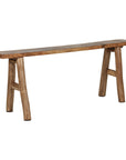 Ember 45" Narrow Solid Acacia Wood A-Frame Bench