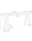 Ember Narrow Solid Wood A-Frame Bench
