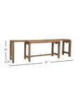 Remi 35–60" Extendable Wood Bench