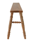 Ember Narrow Solid Wood Turned-Leg Bench