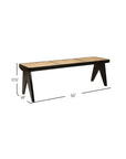Franco Cane Bench Solid Wood bench
