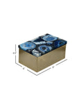 Ava 8" W Gold Metal And Agate Box, Set of 2 Solid Wood decorative accessories