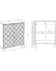 Indigo Road by Egypt Sherrod x East at Main Chiara Carved Wood Geometric Diamond Two Door Cabinet