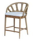 Malibu Solid Wood Upholstered Counterstool