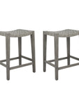 Indigo Road by Egypt Sherrod x East at Main Javi Rattan and Mahogany Counterstool (Set of 2)