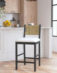 Indigo Road by Egypt Sherrod x East at Main Kauai Woven Seagrass Counter Stool