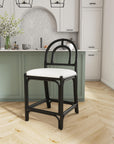 Arched Rattan Counter Stool