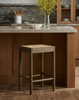 Boden Cane Woven Counter Stool, Set of 2 Solid Wood counter stool
