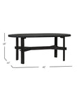 Acacia Oval Solid Wood Coffee Table