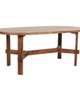 Acacia Oval Solid Wood Coffee Table