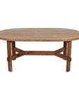 Acacia Oval Solid Wood Coffee Table