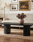 Half Moon Curved Solid Mango Wood Coffee Table