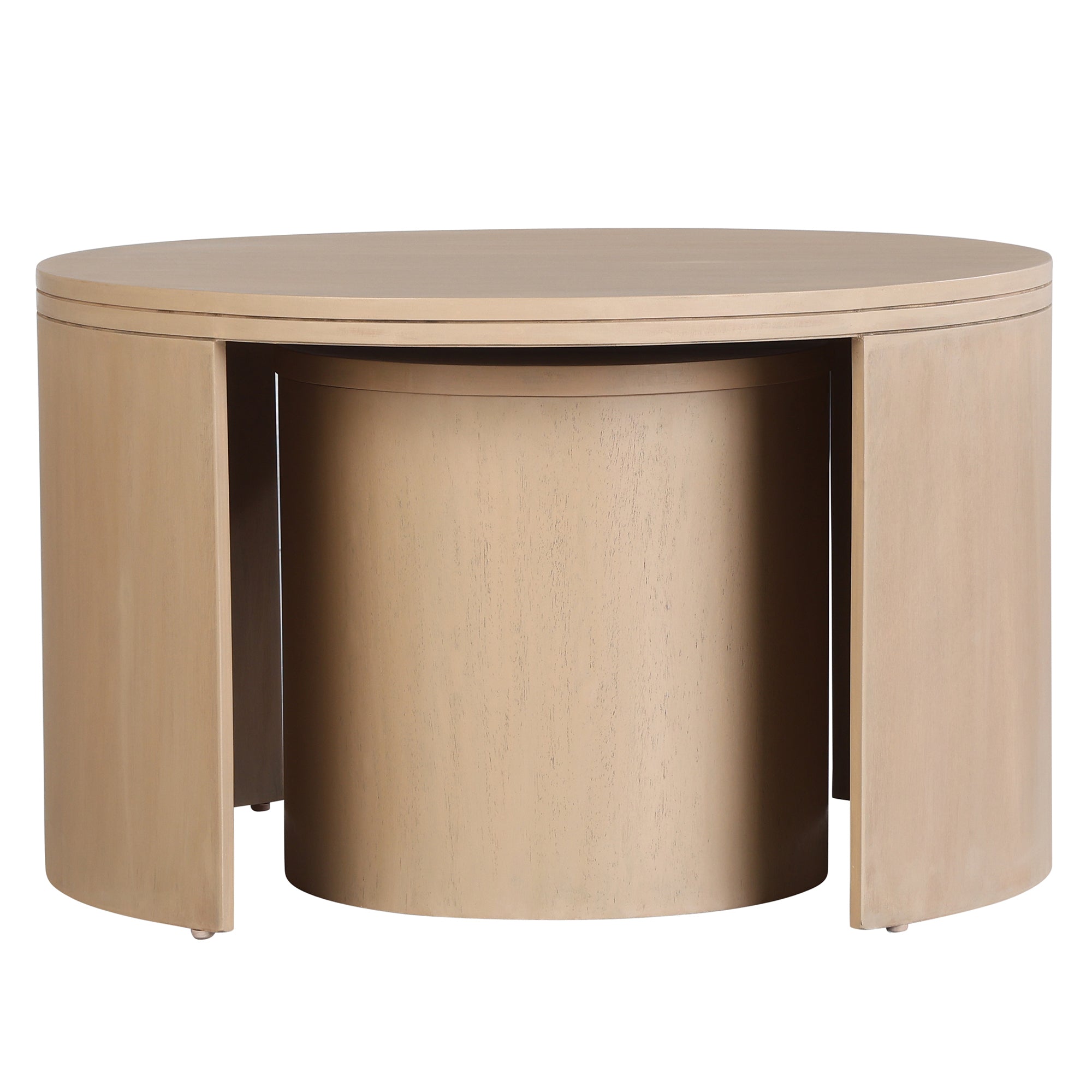 Indigo Road by Egypt Sherrod x East at Main Cyrus Round Storage Coffee Table and Nesting Stool