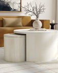 Indigo Road by Egypt Sherrod x East at Main Cyrus Round Storage Coffee Table and Nesting Stool
