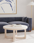 Christie Cross Base Wood Coffee Table