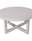 Christie Cross Base Wood Coffee Table