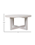 Christie Cross Base Wood Coffee Table