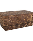 Samoa Rectangular Recycled Coconut Shell 40" Coffee Table