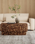 Samoa Rectangular Recycled Coconut Shell 40" Coffee Table