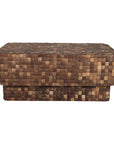 Samoa Rectangular Recycled Coconut Shell 40" Coffee Table