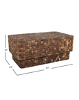 Samoa Rectangular Recycled Coconut Shell 40" Coffee Table